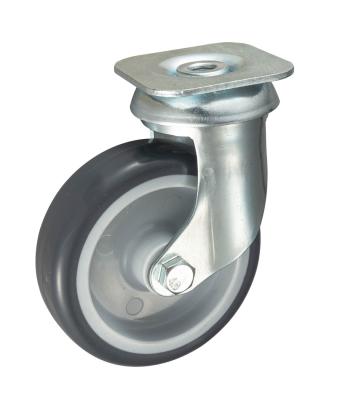 China CADDY TPR FLAT FREE WHEEL STANDARD CASTERS AND EUROPE TPR WITH PP CASTERS, CART CASTER WHEELS for sale