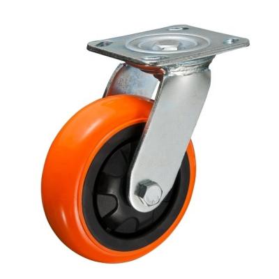 China Semi-Pneumatic Heavy Duty 310 Series PU Wheel Caster With Ball Bearing Casters, Trolley Caster Wheels for sale