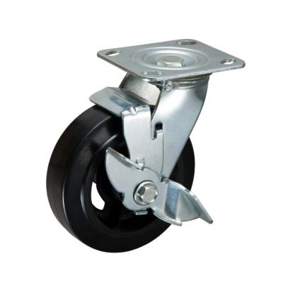 China 310 Series Semi-pneumatic Rubber Caster Dolly Wheels 8 Inch Caster Wheel Industrial Rubber Swivel Heavy Duty Cast Iron for sale