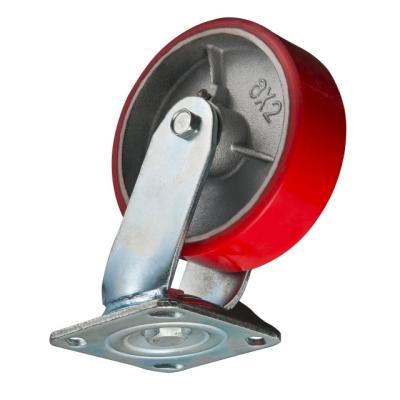 China Wholesale Custom Industrial 8 Inch Semi-pneumatic Heavy Duty Red Caster Wheel Handling Equipment Wheel Parts for sale