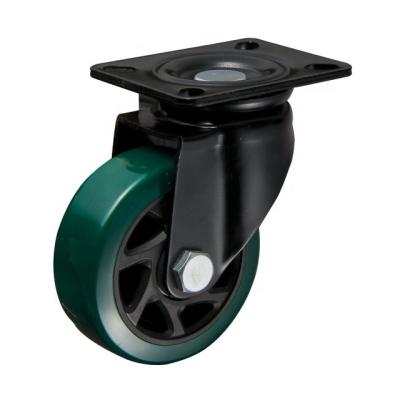 China 250 Series Duty Green Flat Free PU Wheel Medium-Heavy Caster Without Covers With Ball Bearing Casters, Trolley Caster Wheels for sale