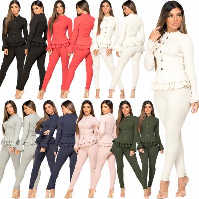 China 2021 European and American spring and autumn women's suit Amazon news QUICK-DRY pants foreign trade express women's long pants with long sleeve for sale