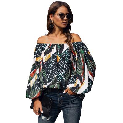 China 2021 Anti-pilling Factory Fashion Summer Wholesale Black Off The Shoulder Full Women Blouses for sale