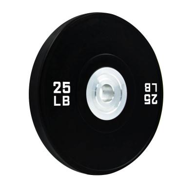 China Customization Durable Unique Logo 25 Pound Plate Reusable Round Bumper Disc for sale