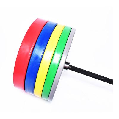 China Durable Classic Style Wear-Resistant Ten Kg Green Heavyweight Round Edge Weightlifting Barbell Dish Bumper Pieces for sale