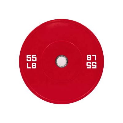 China Durable Calibrated Weight Flat Surface Anti Skid 55 Pounds All Purpose Weight Bumper Plates for sale