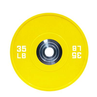 China Durable 35 Pound Plates Bumper Metal Hub Concave Flat Barbell Cheap Price China Enterprise for sale