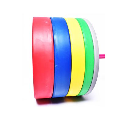 China Tik Tok Durable Pure Color White Round Kind Weightlifting Barbell Dish Flex Commonly Use Colorful Pieces Hot Sell Custom Logo for sale