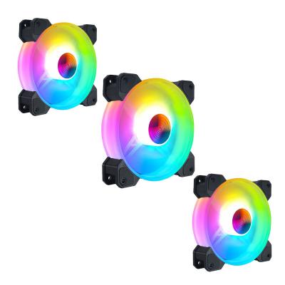 China Factory Promotion 4pin interna1control 20mm Rainbow RGB Fan CPU Fan PC Cooler Computer Case Fans Computer Case Fans for sale