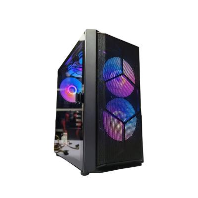 China With Fan Gaming Computer Case With RGB 400*190*440mm Fan With Glass Side Panel for sale