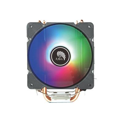 China Wholesale CPU Tianjifeng CPU Cooler Aluminum 6 heatpipe fan with LED light for sale