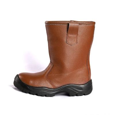 China Brown High Cut Work Boots Heavy Duty Work Long Lasting Man Safety Shoes EU 36-47 for sale