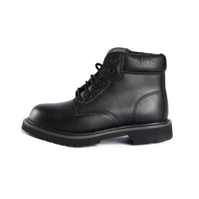 China Waterproof Slip Resistant Puncture Proof Safety Boots Goodyear Steel Toe Leather Upper for sale