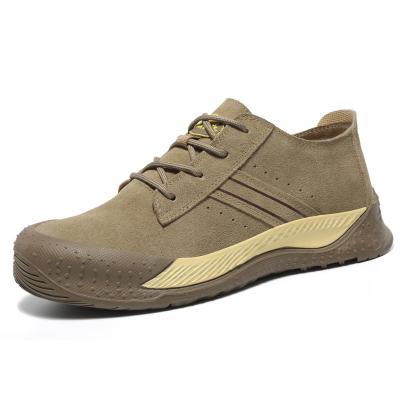 China Shengjie Basic Man'S Work Shoes Suede Leather Rubber Outsole Comfort Safety Shoes for sale