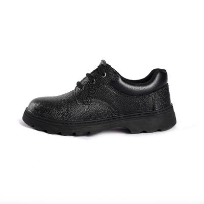 China Embossed Cow Leather Sole Puncture Slip Resistant Workplace Protection PU Safety Shoes for sale