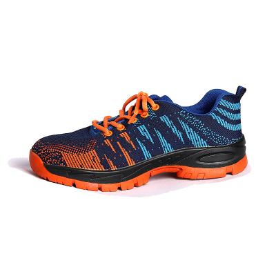 China Shengjie Fabrik Direkt Orange Arbeitsplatz Stiefel Fly Strick Sport Ochse Sehne Sohle Hochwertige Flywoven Mesh Sicherheitsschuhe zu verkaufen