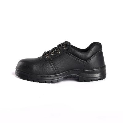 China Lace Up PU Sole Embossed Cow Leather Upper Nylon Fabric Fashion Boot Safety Shoes for sale