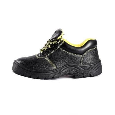 China Steel Toe Men Women Safety Shoes Comfortable EVA Insole Embossed Cow Leather Upper Mesh for sale