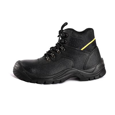 China Shengjie/OEM Hard Safety Genuine Work Boots Leather   Steel Toe Steel Plate Man'S Black Shoes for sale