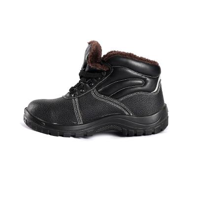 China Brand Industrial Safety Shoes Cow Leather Upper Steel Toe Anti Smash Steel Plate Men'S Work Boots for sale