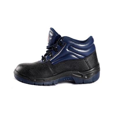 China Construction Men Safety Work Shoes Industrial Cow Leather Anti Puncture Steel Toe Rubber Outsole for sale