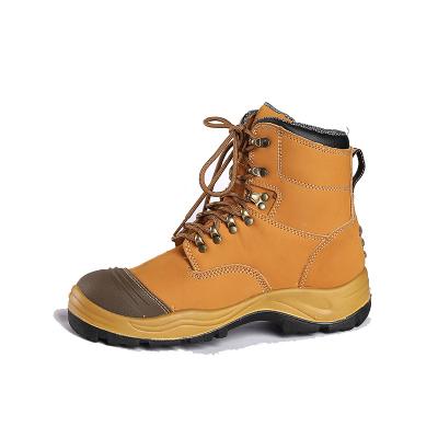 China Factory Workshop Waterproof Slip Resistant Work Boots Cowhide Anti Puncture Material for sale