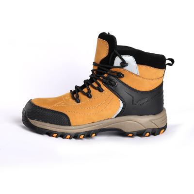 China Fleece Lining Winter Warm Work Boots Nubuck Cow Leather Anti Slip Steel Toe Steel Plate Waterproof for sale