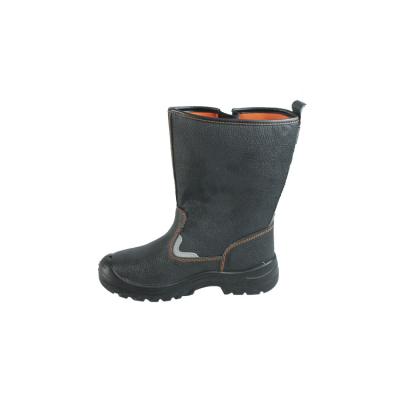 China Shengjie OEM professionele leer staal toecap hoge hak schokabsorptie geborduurde unisex fabriek standaard veiligheid schoenen Te koop