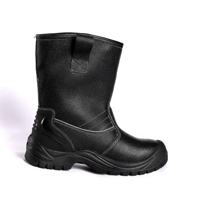 China Shengjie Black Footwear Lace Up Cut Steel Toe PU Sole Protection Shock Function Anti Slip Work Boots Safety Shoes for sale