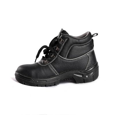 China Brand SJ Comfortable Work Shoes with PU Sole and Embossed Cow Leather Upper OEM Safety Boots for sale