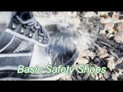 steel toe work footwear pu sole embossed cow leather mesh upper leatest safety shoes