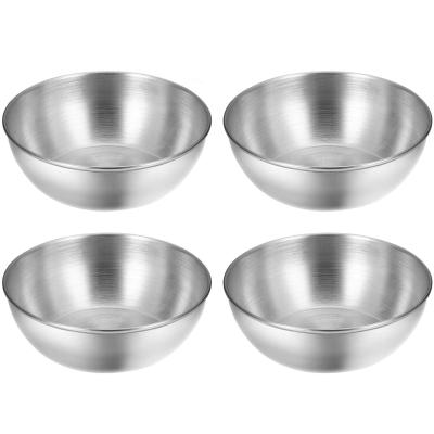 China Modern Stainless Steel Sauce Plates Round Sushi Dipping Bowl Mini Appetizer Plates for sale