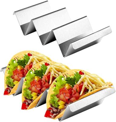 China Sustainable Ware Taco Stand Up Racks Stainless Steel Taco Holders Taco Shell Holders for sale