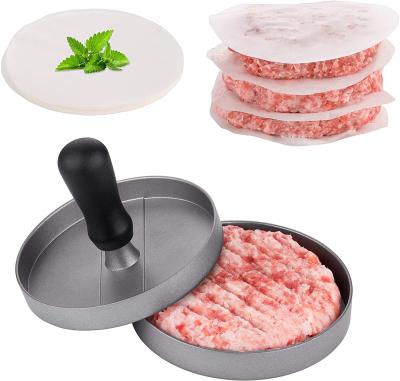 China Stocked Meat Grill Mold Patties Maker Meat Pie Press Tool Aluminum Non-Stick Hamburger Press for sale