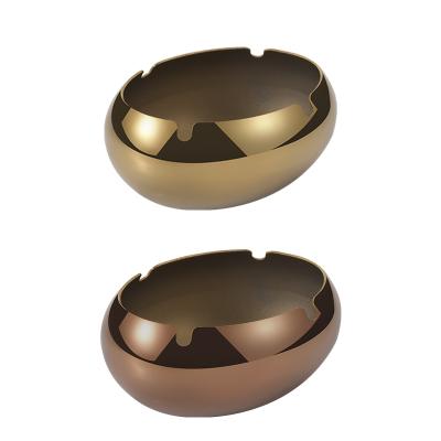 China Wholesale Luxury Personalized Custom LOGO Stainless Steel Ashtray Tin Windproof Metal Cigar Ashtray Living Room Bathroom Kitchen for sale