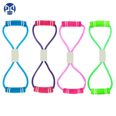 China Shaped Capsule Home Gym Equipment 8 Yoga Gather Pull Tension Rope for sale