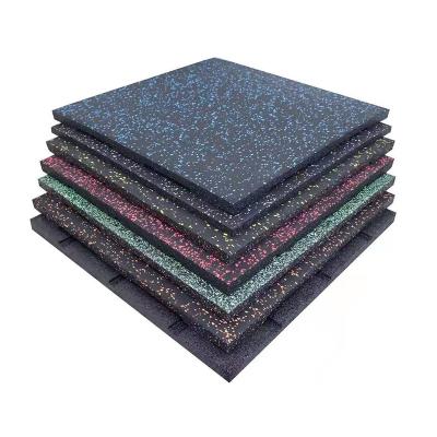 China High Density Eco-friendly Aerobic Shock Absorbing Rubber Flooring Mats Noise Reduction Training Rubber Floor Mats for sale