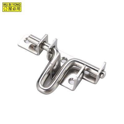 China Competitive Price Modern Stainless Steel Security Latch Buckle Spring Bolt For Apartment for sale