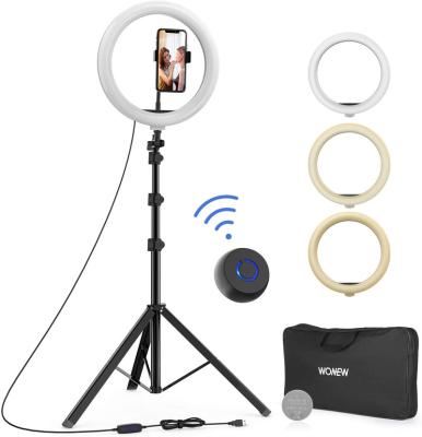 China WONEW 12 inch ring light selfie photography with tripod stand tiktok led ring light for vlogging with remote control photographic lighting for sale