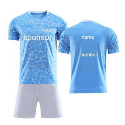 China New Sports Club Sets Uniform 2020/2021 Blue Football Shirt Soccer Wear Wholesale Latest Soccer Jerseys for sale