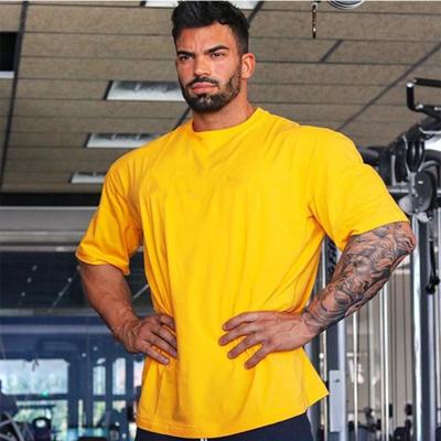 China Cheap Dyed Simple Cotton T-shirt Men's Casual Loose Men's Gym Round Neck Sports Hip Hop Sale T-Shirts T-shirts Custom Made Hot QUICK DRY for sale