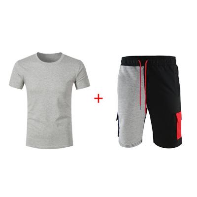 China Wholesale Custom Empty Jogger Fashion Sport Breathable Casual Suit Men Clothing Sets 2 Piece Cotton Zipper Summer Short Tracksuit for sale