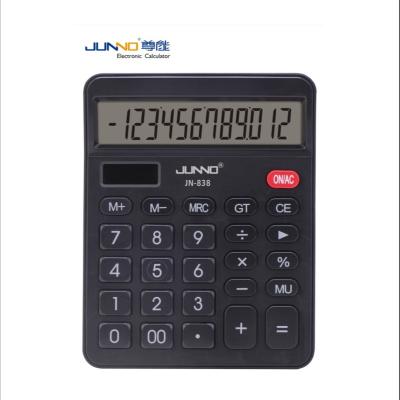 China Custom Cheap Solar Powered Desktop Calculator Logo Calculator Double Power Management Calculator Desktop Black General Purpose Solar Desktop for sale