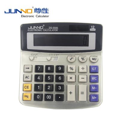 China White Professional Large Calculator 12 Digits Functional Electronic Calculator General Purpose Big Button Desktop Calculator for sale