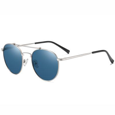 China Sunglasses Wholesale Round Double Bridge Shape Polarized Sunglasses For Ladies Men for sale