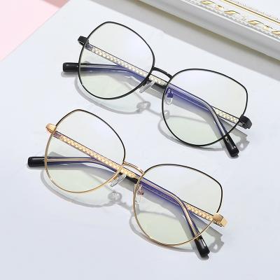 China Buying Blue Light Study Blocking Fashionable Butterfly Shape Glasses Metal Frames Optical Glasses For Women for sale