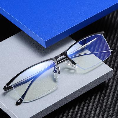 China For New Arrival Blue Light Half Rim Glass Eyewear Men's Fashion Optical Eyewear for sale