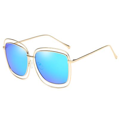 China Sunglasses 2019 Fashion-Forward New Double Rim Square Glasses Women's Colorful Polarized Sunglasses for sale