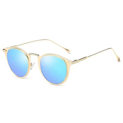 China Sunglasses Wholesale Fashion Metal Cat.3 UV400 Polarized Round Sunglasses 0821 for sale