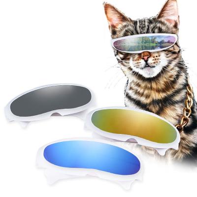 China Creative Pet Cat Glasses Funny Personality Viable Sunglasses Plastic Windproof Sunglasses for sale